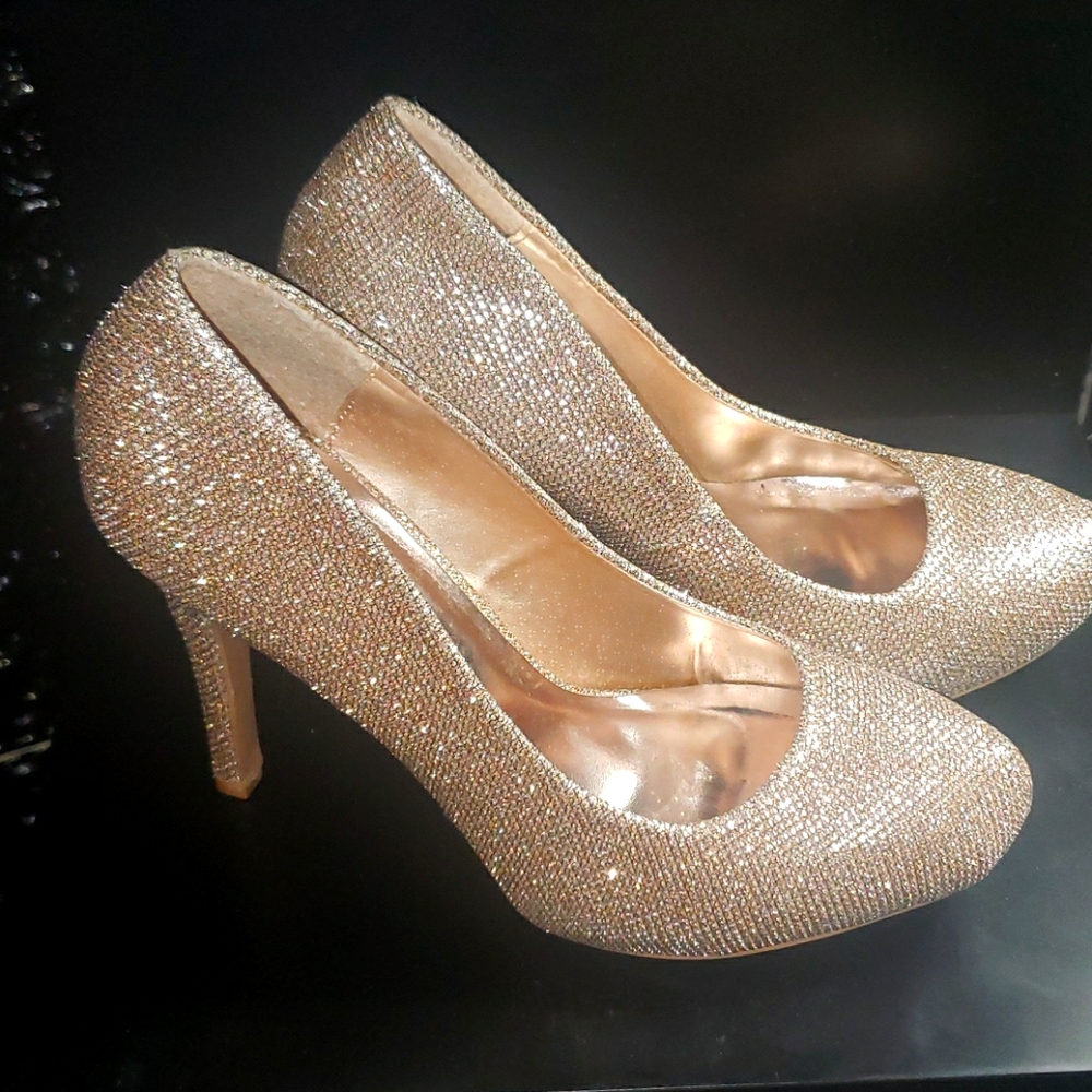 Charlotte Russe Gold Pumps